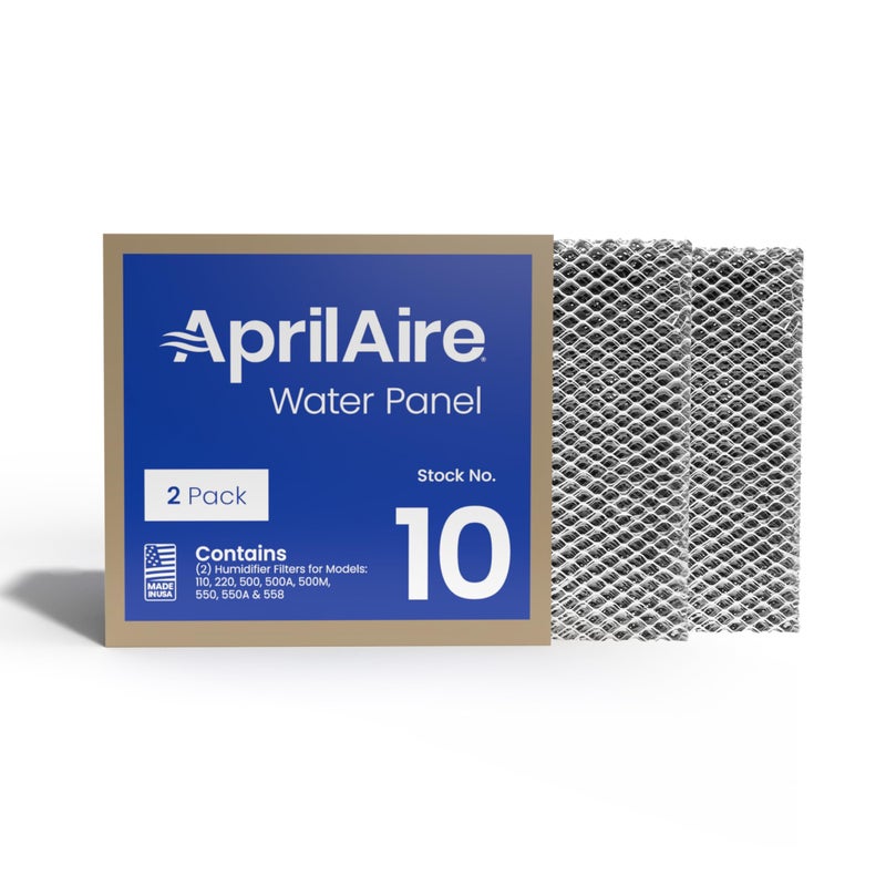 AprilAire 10 Water Panel Humidifier Filter Replacement for AprilAire Whole-House Humidifier Models 110, 220, 500, 500A, 500M, 550, 550A, 558 (Pack of 2) - Image 1