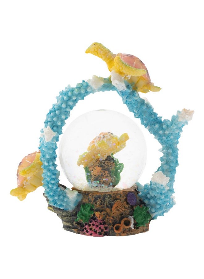 Elanze Designs Elanze Designs Swimming Sea Turtle Friends Magical Whimsical Tabletop Dresser Nightstand Figurine Miniature 45MM Sturdy Polyresin Glitter Water Snow Globe Decoration  - Image 4