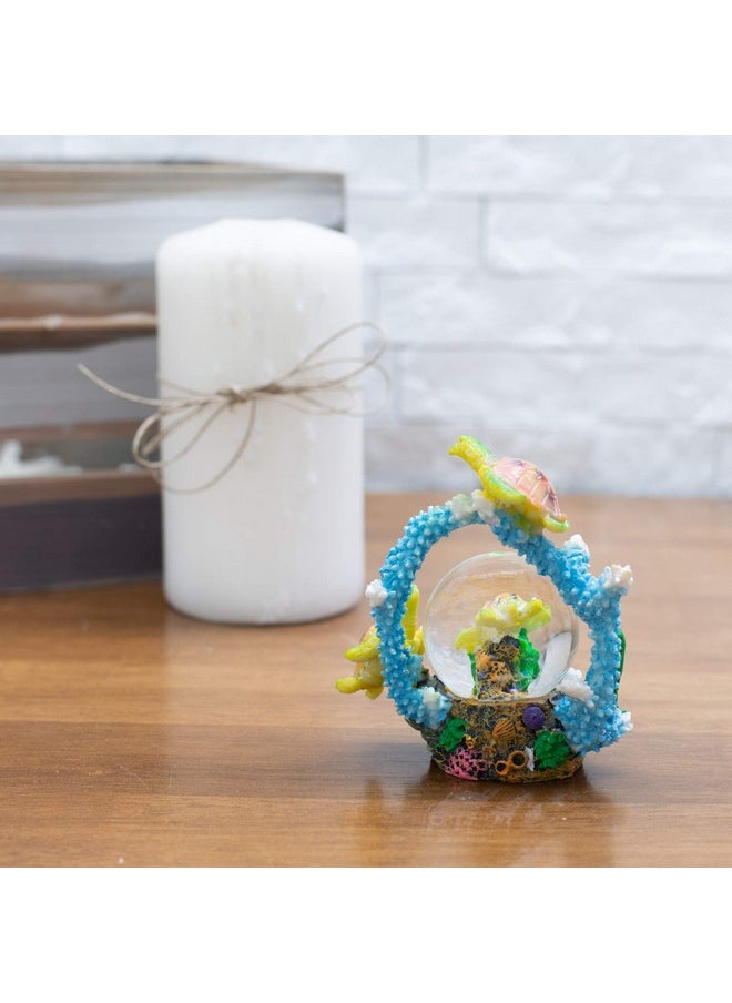 Elanze Designs Elanze Designs Swimming Sea Turtle Friends Magical Whimsical Tabletop Dresser Nightstand Figurine Miniature 45MM Sturdy Polyresin Glitter Water Snow Globe Decoration  - Image 2