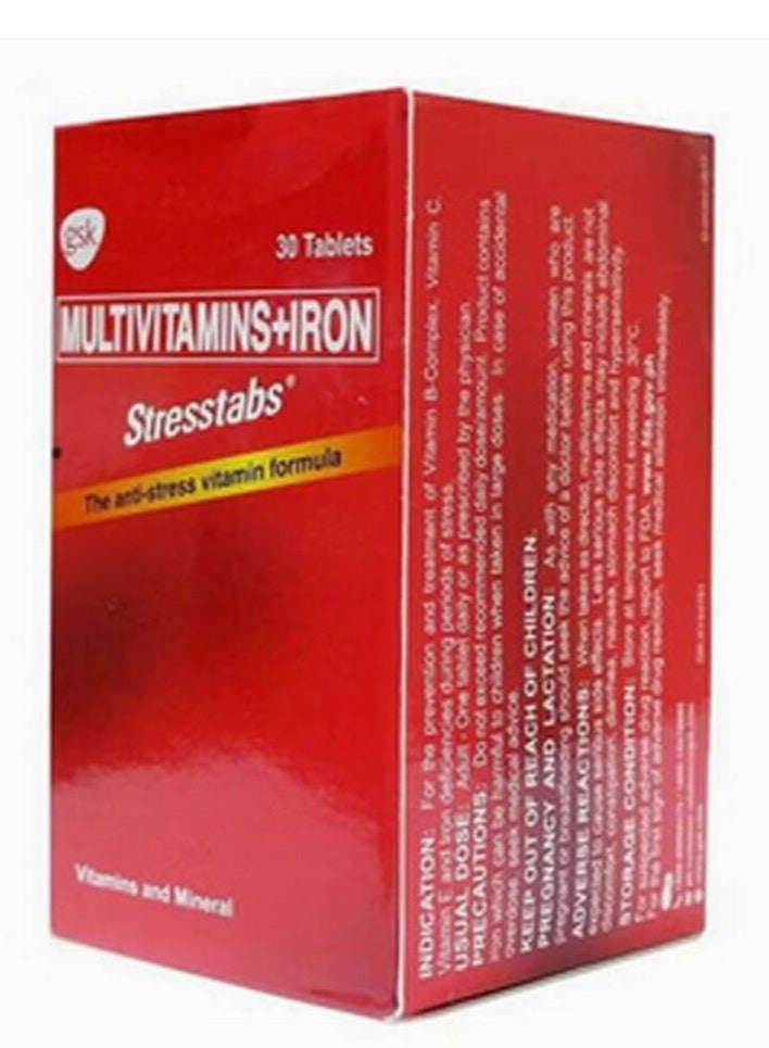 Stresstabs Multivitamins + IronTablet 30 Tablets  - Image 1