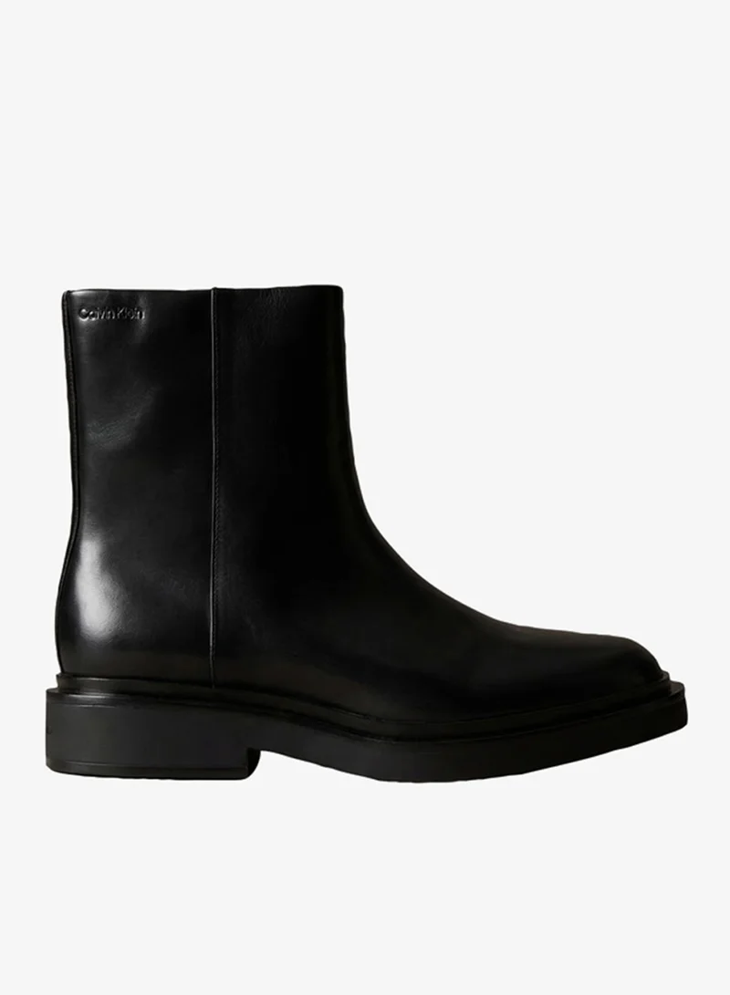 Leather Zip Ankle Boots