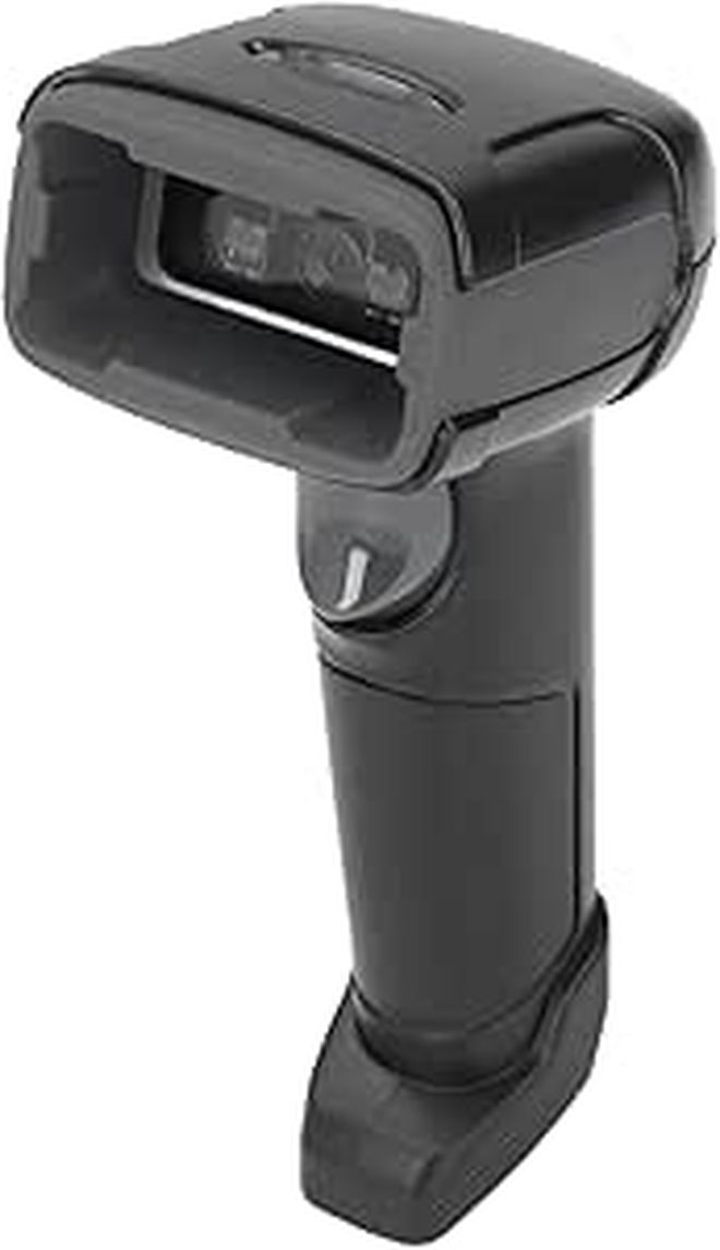 Akozon Handheld Barcode Scanner QR Code Reader With OCR Function For Retail Logistics And Supermarkets USB RS232 Compatible Black - Image 1