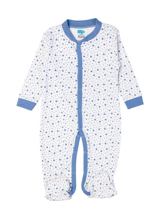 Babies Basic 100% Cotton Printed Long Sleeves Jumpsuit/Romper/Sleepsuit For Babies  - Image 4