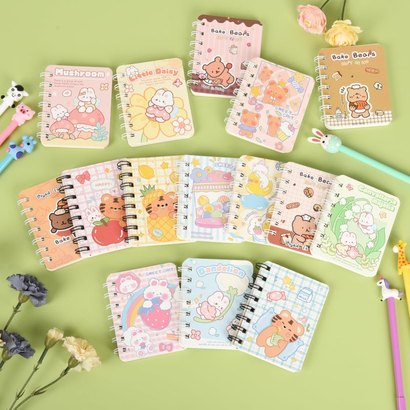 Ulema 30 Packs Mini Notebooks Portable Pocket Notebook for Gifts and Office Back to School Classroom rewards College Ruled Pages (Cartoon) - Image 4