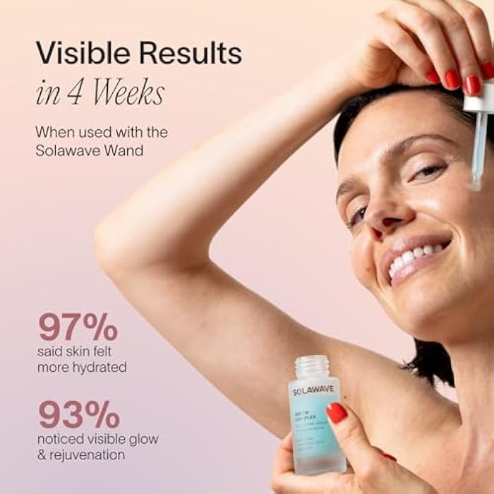Solawave Renew Complex Red Light Therapy Activation Serum for Face & Neck | Pairs with LED Facial Wand Device | Hydrates & Plumps the Skin | Blue Tansy, Aloe Vera, Hyaluronic Acid (1 Oz) - Image 4