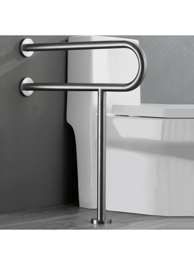 Toilet Grab Bar,24Inch Stainless Steel Handicap Grab Bar Rail, Wall Mounted Bathroom Shower Safety Support Bar, Non Slip Hand Grips for Disabled Elderly Handicapped Pregnant Woman - Image 1