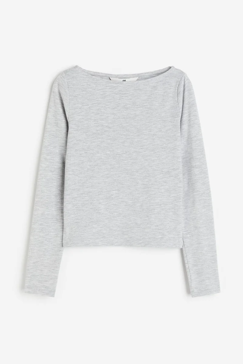 H&M Boat-neck jersey top