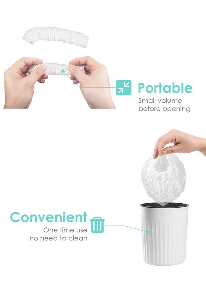 100PCS Disposable Shower Caps, lengthening and Thickening Hair Caps for Hair Dyeing Assistance, Hotel and Hair Salon, Home Use, Portable Travel (Size 20.5/52cm） - Image 5