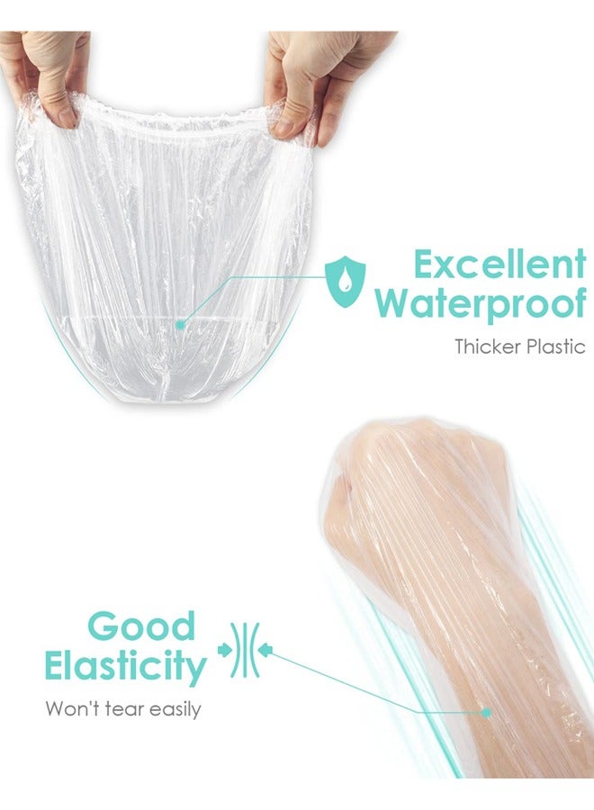 100PCS Disposable Shower Caps, lengthening and Thickening Hair Caps for Hair Dyeing Assistance, Hotel and Hair Salon, Home Use, Portable Travel (Size 20.5/52cm） - Image 3