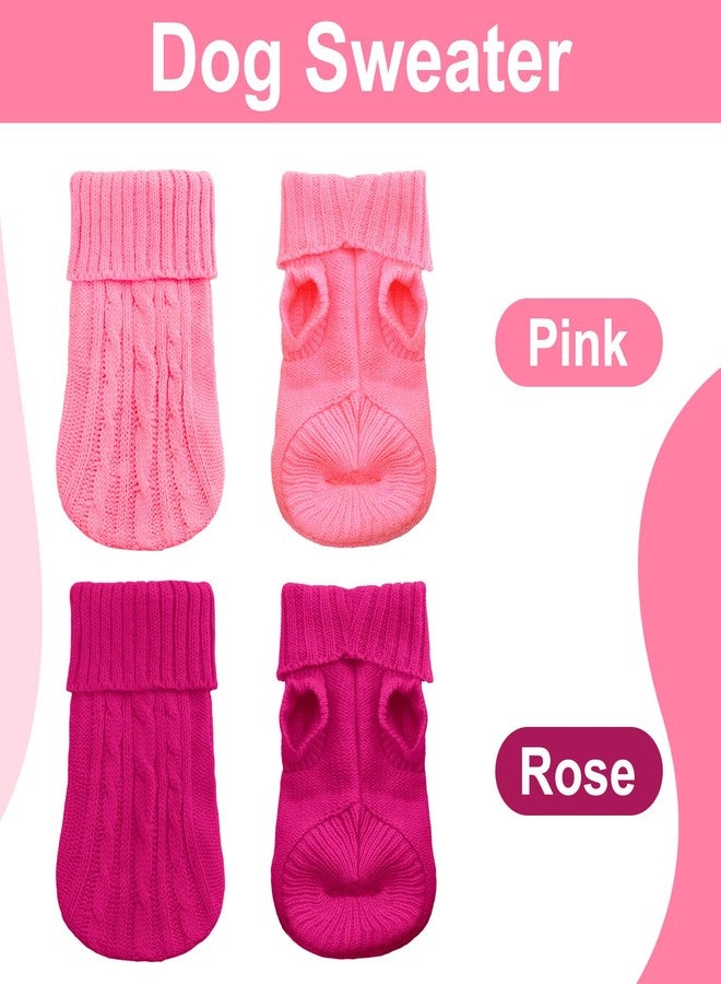 Sdfvsdg 2 Pcs Cutie XXS Dog Sweater Turtleneck Knitted Warm Puppy Sweater Small Dogs Solid Clothes Winter Pet Cat Sweaters Cold Weather Puppy Clothes - Image 5