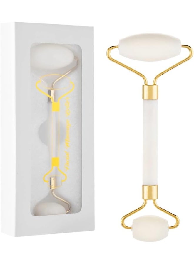 Jade Stone Massage Tool, Natural Jade Stone Set Anti-Aging Face Lifting Anti-Aging Facial Relaxation Double Chin Neck- - Image 1