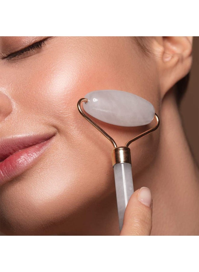 Jade Stone Massage Tool, Natural Jade Stone Set Anti-Aging Face Lifting Anti-Aging Facial Relaxation Double Chin Neck- - Image 2