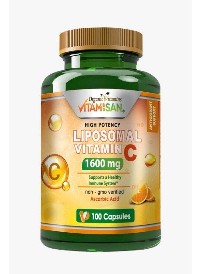 VITAMISAN Liposomal Vitamin C - 100 Capsules - High Absorption Ascorbic Acid - May Support Immune System & Collagen Reinforcement no GMO Powerful Antioxidant - Image 1