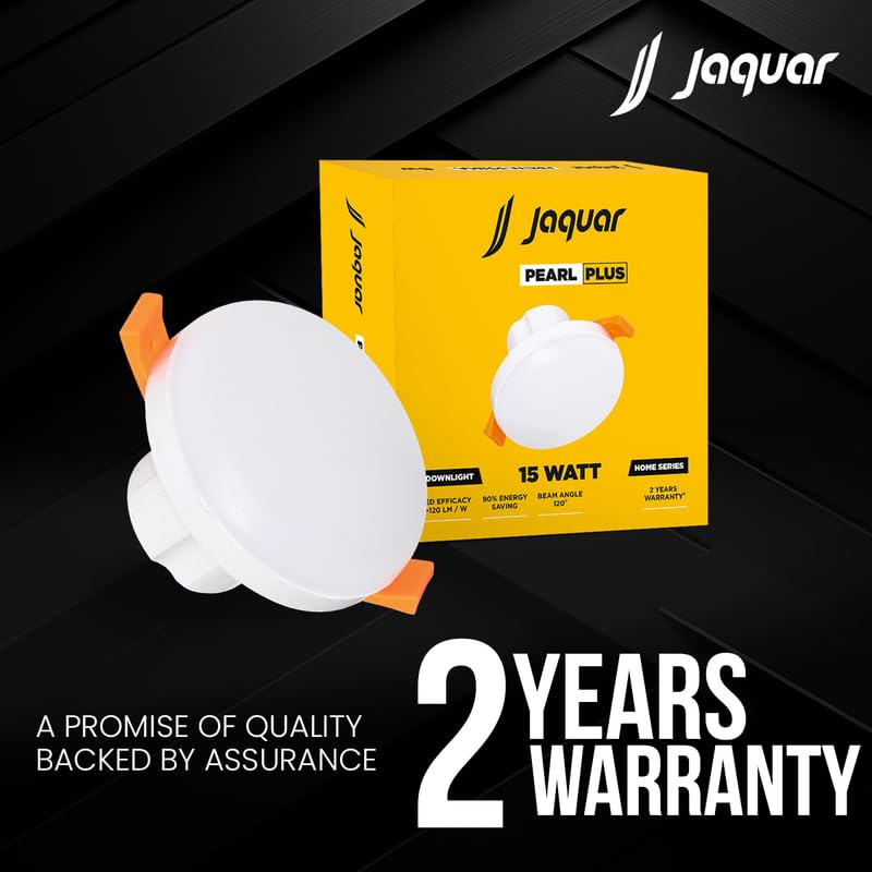 Jaquar 15 W Pearl Plus Round Downlight | Junction Box LED Downlight | Mood Light for False Ceiling | 45 Cut Out | Pink 140x65(DXH)(Pack 4) - Image 5