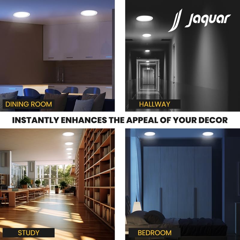 Jaquar 15 W Pearl Plus Round Downlight | Junction Box LED Downlight | Mood Light for False Ceiling | 45 Cut Out | Pink 140x65(DXH)(Pack 4) - Image 4