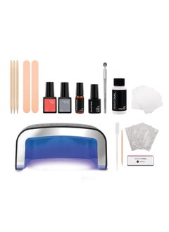 SensatioNail Clean Prep & Cure Gel Nail Polish Kit - Long-Lasting Salon Grade Manicure Kit With Uv Lamp - Includes Primer, Base & Top Coat, Cleanser, And Manicure Essentials - Lasts Up To 2 Weeks  - Image 1