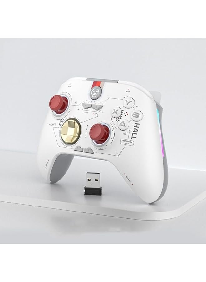 PROMASS Wireless Controller Gamepad,Gaming Controller for PC/Android/for Steam/for Switch/for iOS with Hall Sticks, RGB Lighting, 2.4G Bluetooth, Anti-Drift Design - Image 1