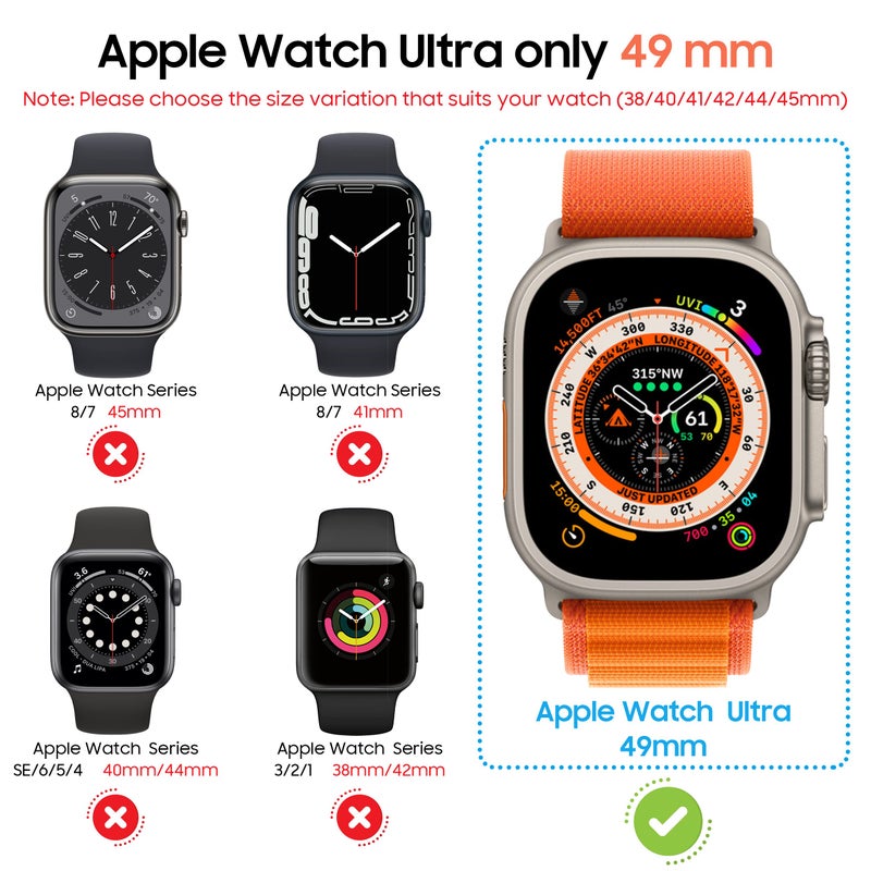 Suoman 3-Pack for Apple Watch Ultra 3/2/1 49mm Privacy Screen Protector Case, [Anti-Peeping] Ultra-Thin Tempered Glass Case Cover for iWatch Ultra 49mm 3/2/1 - Image 2