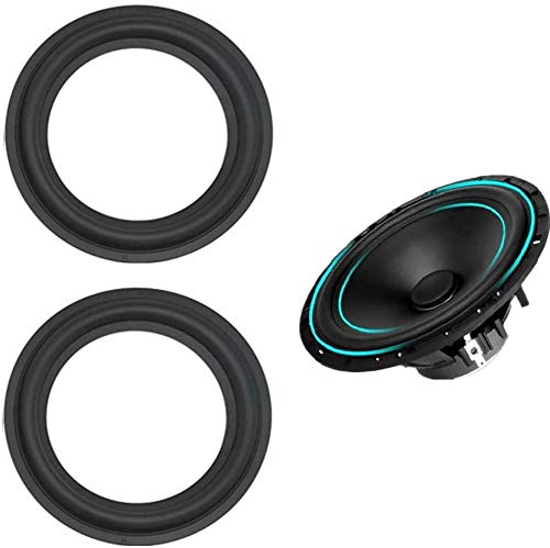 LinaLife 2pcs 8 inch 8" Speaker Foam Surround Repair Kit, 196mm Perforated Rubber Edge Rings Replacement Parts DIY Speaker Surround Repair Rubber Edge Replacement - Image 1