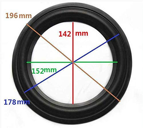 LinaLife 2pcs 8 inch 8" Speaker Foam Surround Repair Kit, 196mm Perforated Rubber Edge Rings Replacement Parts DIY Speaker Surround Repair Rubber Edge Replacement - Image 2