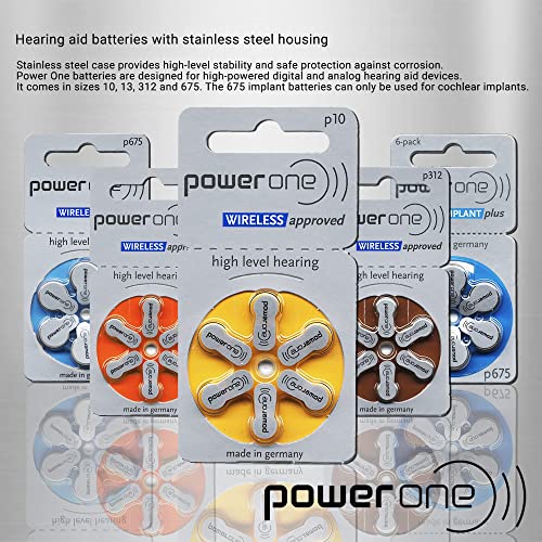 Power One 10 عبوات (60 بطارية) بطاريات باور ون لزراعة القوقعة! - Image 5