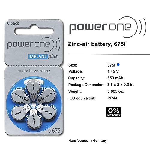 Power One 10 عبوات (60 بطارية) بطاريات باور ون لزراعة القوقعة! - Image 3