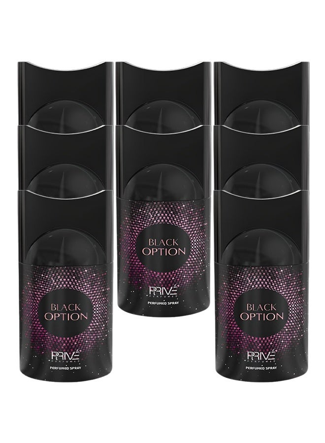 PRIVE 8 Pieces Black Option Perfumed Spray For Women 250ml - Image 1