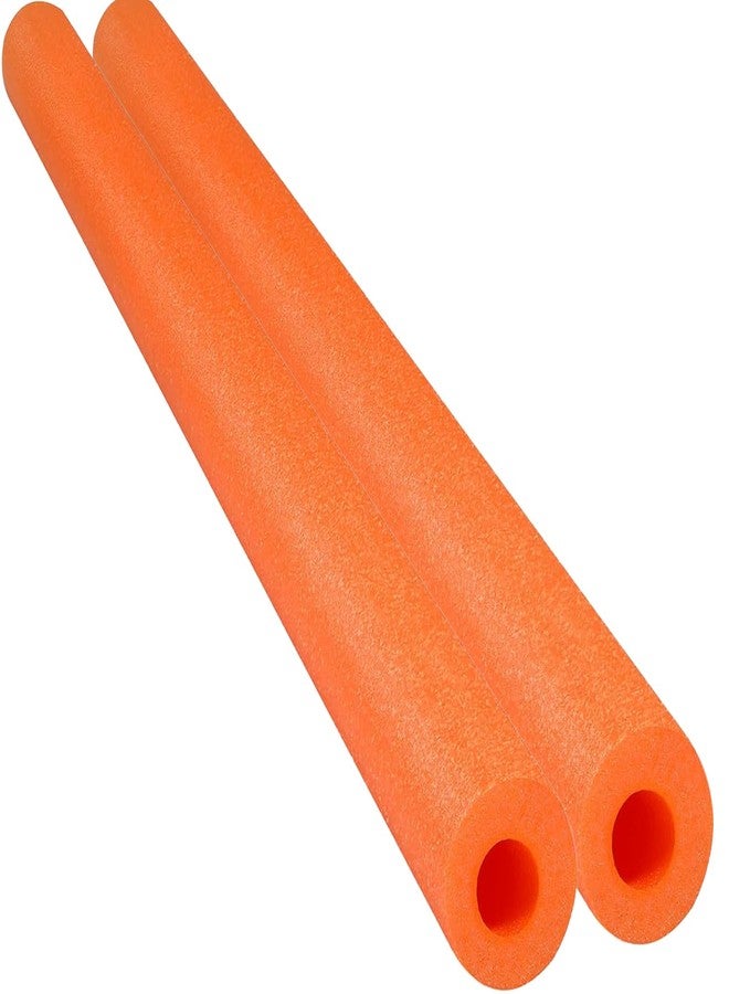 Chochkees Floating Pool Noodles Foam Tube 2-Pack, Thick Hollow Noodles for Floating in The Swimming Pool, 52" Inches Long (Orange) - Image 1