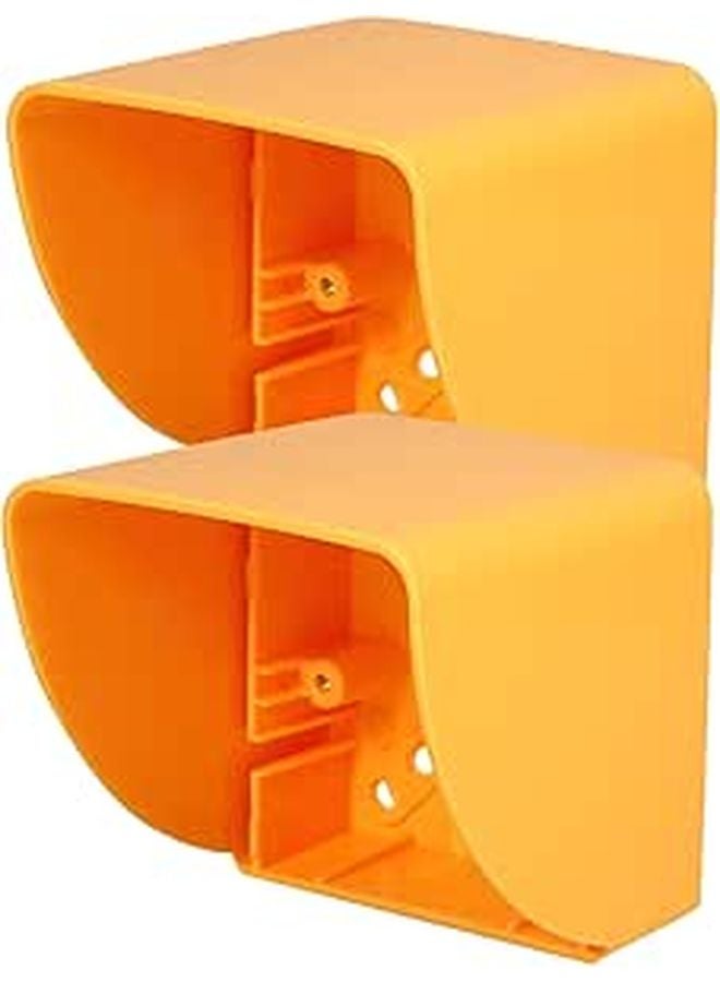 Yellow Waterproof EV Charger Outlet Cover with Base Outdoor Splashproof Protector 2 Pack - Image 1