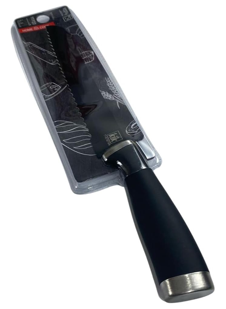 Heavy Duty Bread & Vegetable Knife with Serrated Edge 20cm with Non-Slip Handle - Image 3