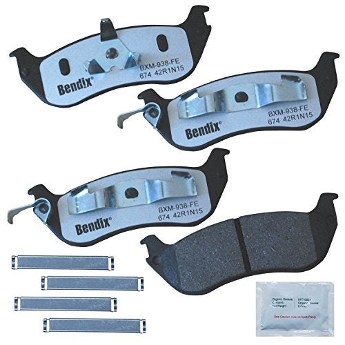 Bendix Fleet Metlok MKD674FM Semi-Metallic Rear Brake Pads for Ford Crown Victoria 2002-1996, Grand Marquis 2002-1996, Lincoln Town Car 2002-1996, Mercury Grand Marquis 2002-1996 - Image 1