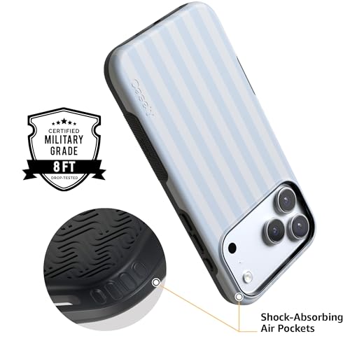 Casely iPhone 17 Pro Case | Blue Stripes | Sunday Best | Bold Protective Design | Compatible with MagSafe - Image 4