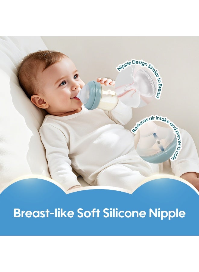 أيويبي زجاجة رضاعة للأطفال حديثي الولادة من ، 120 مل، وردية - Image 4