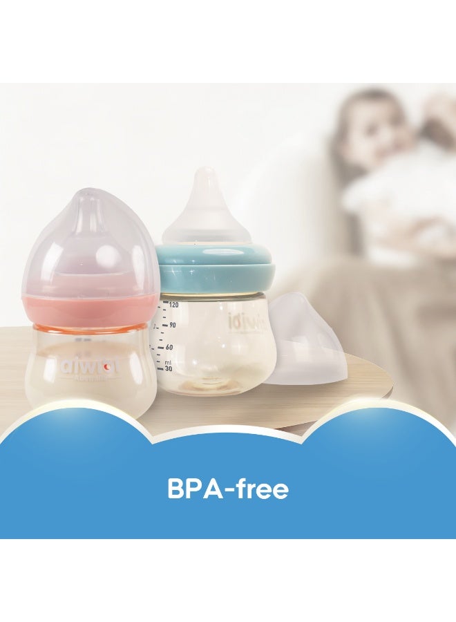 أيويبي زجاجة رضاعة للأطفال حديثي الولادة من ، 120 مل، وردية - Image 3