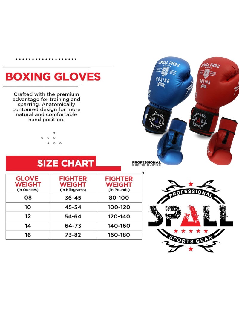 Spall Boxing Gloves, Pro Training Sparring, Maya Hide Leather, Muay Thai MMA Kickboxing, Men Women Adult, Heavy Punching Bag Mitts Focus Pads Workout Multi Layered, 6 8 10 12 14 16 Oz - Image 4