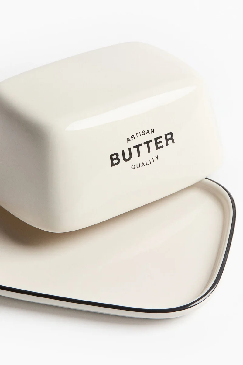 H&M Porcelain butter dish