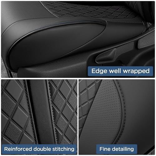 COTAZA Seat Covers for Toyota Tacoma 2024 2025 2026 (Double Cab, Gas Only) Faux Leather Waterproof Pickup Truck Seat Covers for Tacoma 4th Gen Accessories SR SR5 TRD Limited - Image 4