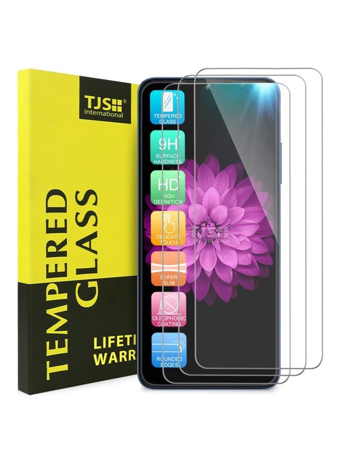 TJ's [3-Pack] Compatible for T-Mobile Revvl 6 5G, [Screen Coverage][Tempered Glass] Case Friendly Screen Protector Anti-Fingerprint, Bubble Free for Revvl 6 5G (Clear) - Image 1