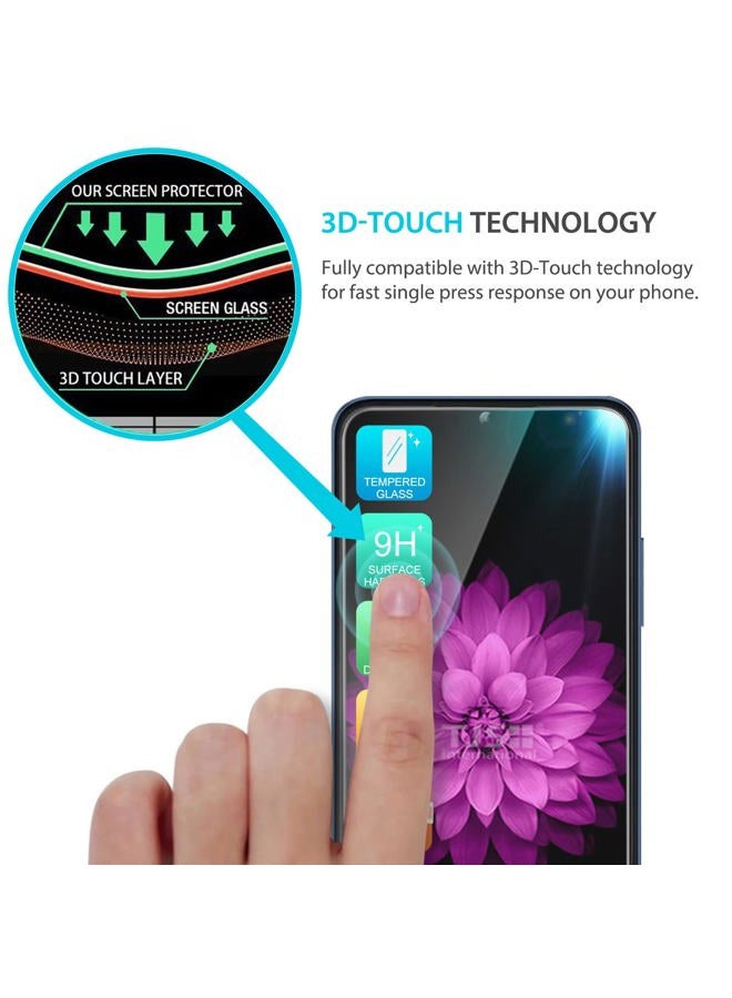 TJ's [3-Pack] Compatible for T-Mobile Revvl 6 5G, [Screen Coverage][Tempered Glass] Case Friendly Screen Protector Anti-Fingerprint, Bubble Free for Revvl 6 5G (Clear) - Image 3