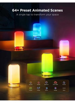 Govee Govee RGBIC Smart Table Lamp 2, Touch Bedside Small Table Lamp Work with Matter, Alexa, LED Desk Lamp with 64 Scene Modes, Color Changing Lamp for Bedroom Living Room Dimmable Night Light(Corded)  - Image 3