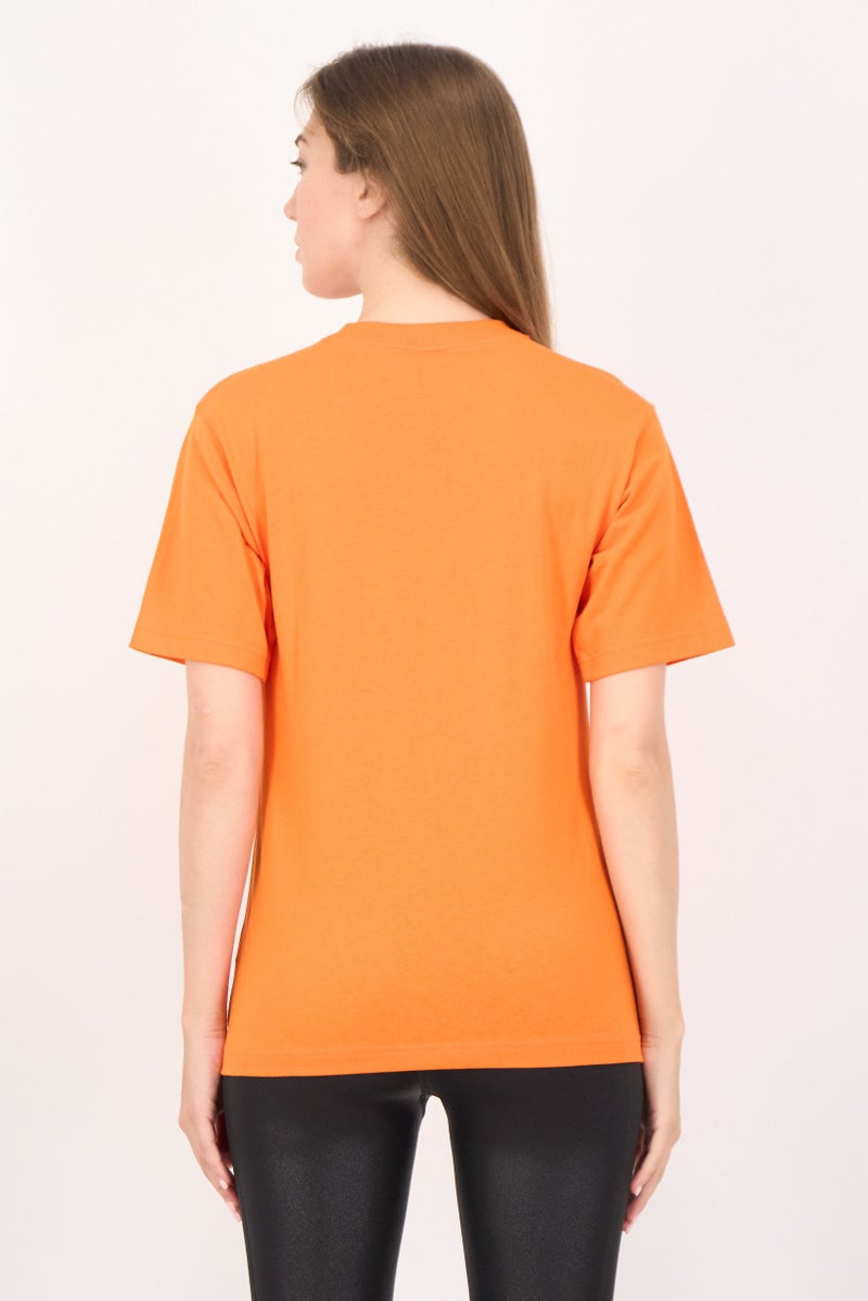 PUMA Women Relaxed Fit Short Sleeves Outdoor T-Shirt, Orange - Image 3