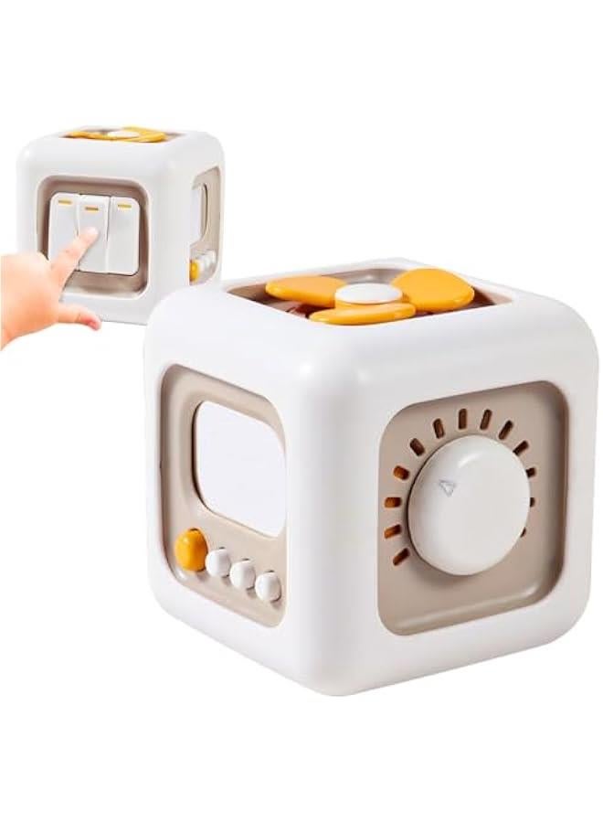 مكعب تعليمي للأطفال رضع عمرهم سنة واحدة وأكبر، ألعاب تنمية مهارات حركية دقيقة، هدايا عيد ميلاد وأعياد لأولاد وبنات سنة أولى، مناسب كهدية لأولاد وبنات سنة أولى. - Image 1
