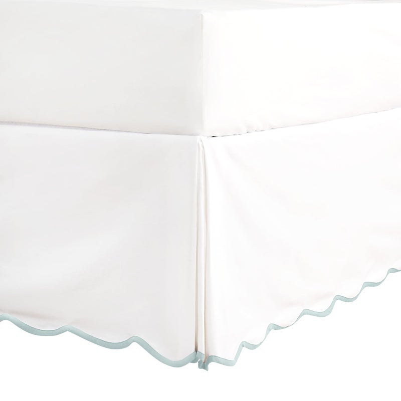 Hi -G HIG OffWhite Chic Full Bed Skirt Easy Fit Scallop Edge Pleated Bedskirts 14 Inch Drop AntiSlip Dust Ruffle Thick Fabric for Enhanced Privacy PreWashed for LongLasting UseN60022 - Image 2