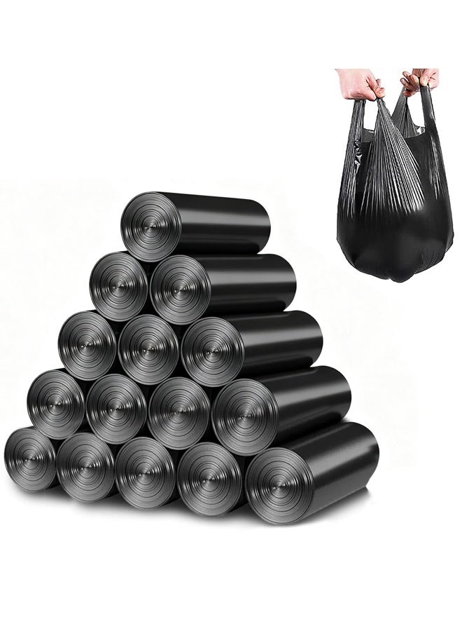 Black Trash Bags,300 Counts Thicken Value 4 Gallon Trash Bag,Breakpoints, 46x60cm - Image 1