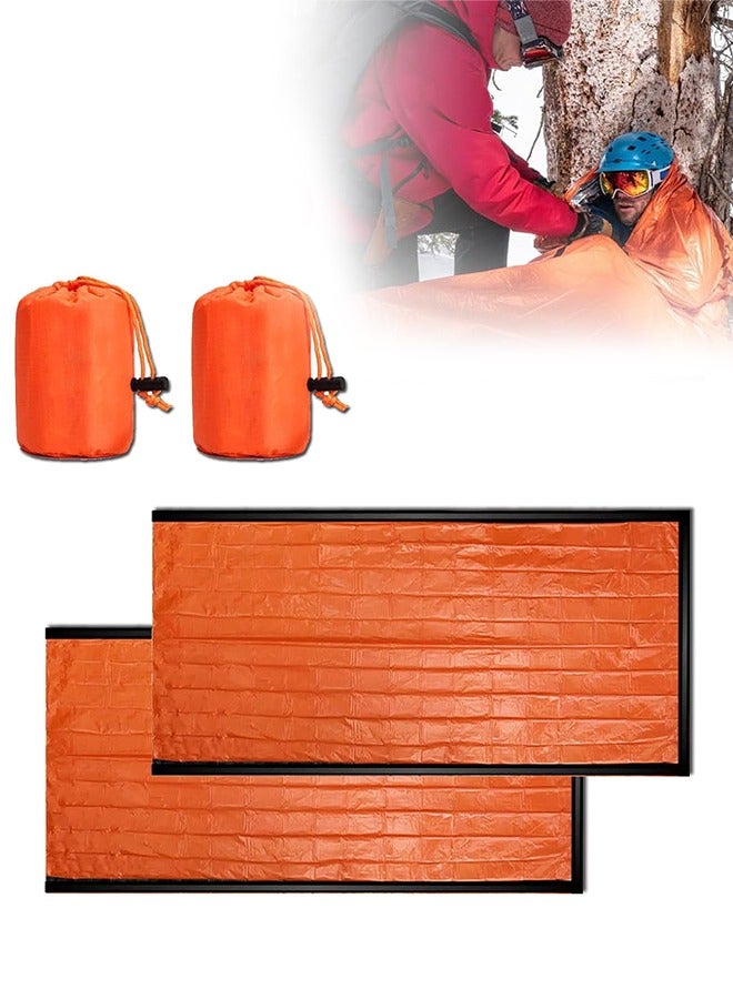 Polish'D Emergency Sleeping Bag, 84"X36" Emergency Sleeping Bags for Survival Sleeping Bag, Waterproof Thermal Bivy Sack Sleep Survival Shelter, Emergency Survival Sleeping Bag for Camping - Image 1