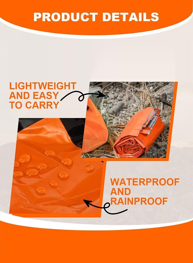 Polish'D Emergency Sleeping Bag, 84"X36" Emergency Sleeping Bags for Survival Sleeping Bag, Waterproof Thermal Bivy Sack Sleep Survival Shelter, Emergency Survival Sleeping Bag for Camping - Image 4