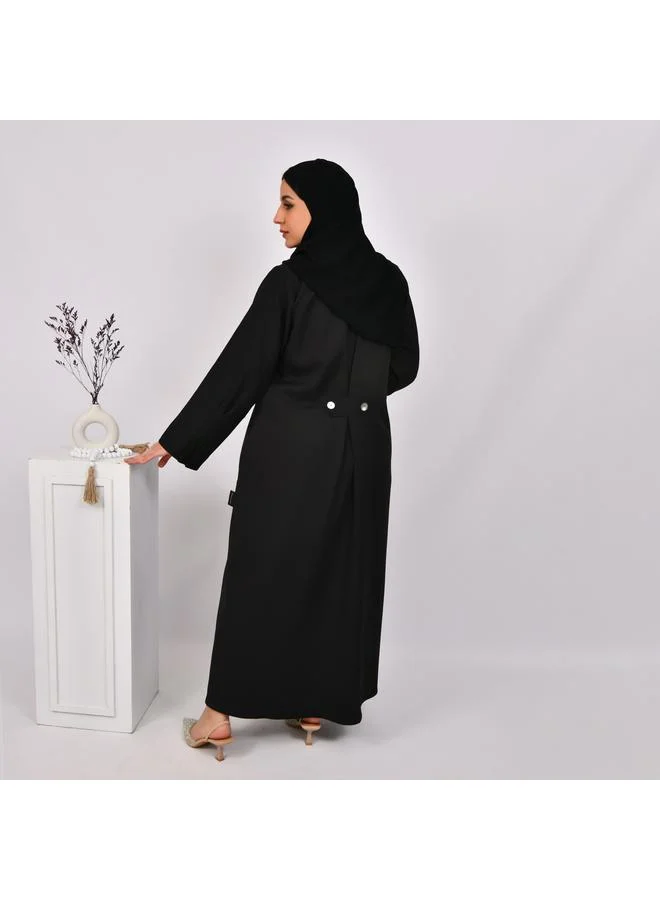 عبايات حوراء بليزر رسمي بكسرات من الخلف و الاكمام بزر اغلاق