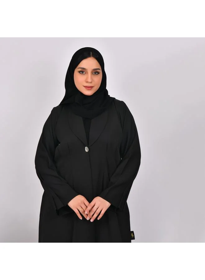 HAWRAA ABAYA Formal blazer with pleats at the back and sleeves with button closure