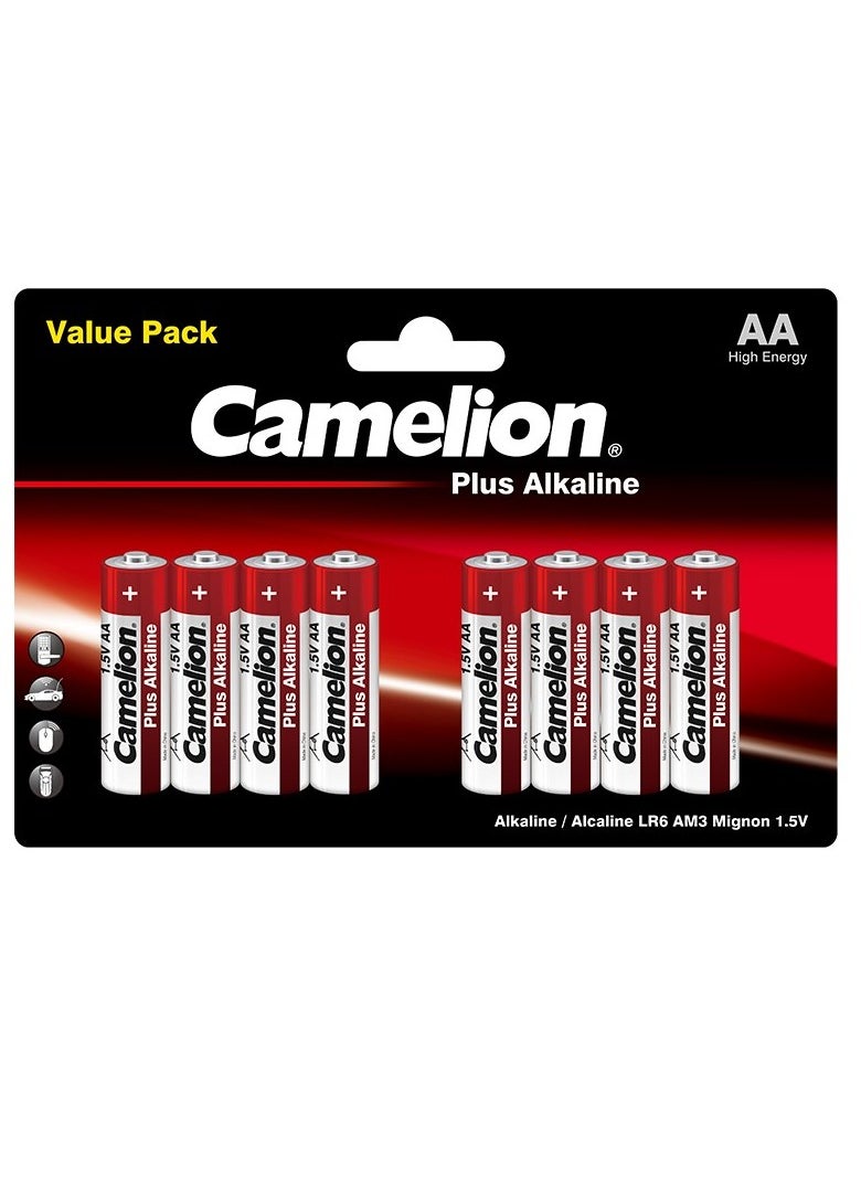 Camelion AA Plus Alkaline Battery 8 Piece Value Pack  - Image 1