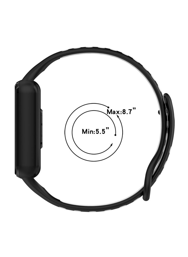 Beauenty 1Pcs Watch band for Redmi band watch strap Black/White - Image 4